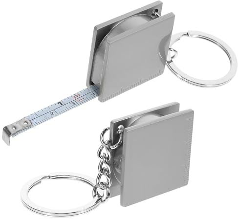 HONMEET Maßband Schlüsselanhänger Mini Einziehbares Messband 1 m | Metall, Mit Schlüsselring, Schiebeschloss, Tragbar, Für Zuhause, Outdoor, Werkstatt