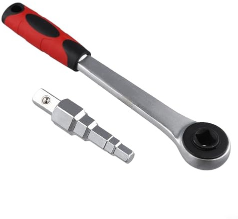 Jotekonoby Heizkörper-Ratschenschlüssel-Set, 10-21 mm Stufenschlüssel mit Ratschengriff, Kohlenstoffstahl für Heizkörperventile und Nippel, kompatibel mit 1/2(A)