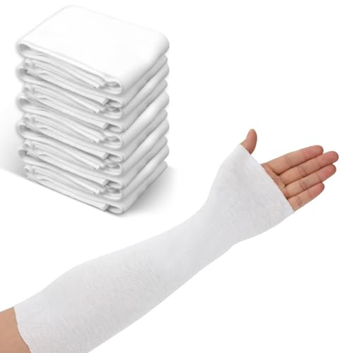 Hadnves 10PCS Hand Socks for Splint Tubular Bandage Sleeve Tubular Cotton Stockinette Sleeve Elastic Wrap Tube Bandage Elastic Cotton Stockinette Tubing Arm Cast Cover for Brace Wrist Wrap Liner