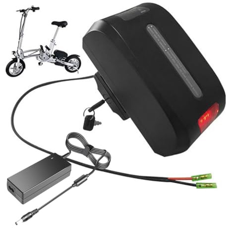 FREEDOH Akku für Falträder (24 V, 10 Ah, 12 Ah, 15 Ah), E-Bike-Akku (36 V, 10 Ah, 12 Ah, 14 Ah), Lithium-Ionen-Akkus mit Ladegerät,36v10ah