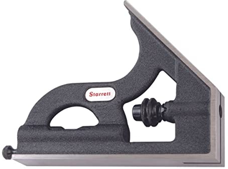 Starrett H11-1224 Gusseisen-Vierkantkopf für Kombinationswinkel, Kombinationssätze und Winkelmesser, schwarzes Falten-Finish