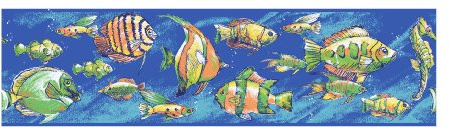 York Wallcoverings Candice Olson Kids CK7602B Under The Sea Border, Dark Blue