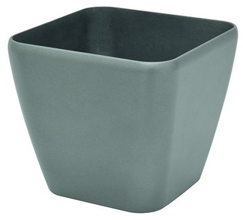 Euro Palms 83011461 Dekotopf Luna-33, eckig Silber