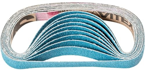 PFERD 620250 Kurzbander BA, Flexible Schleifmittel, Zirkonkorund Z, 80 Korngröße, 330mm x 12mm, 100 Stück