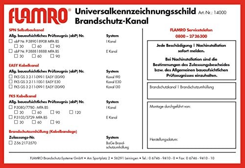 Kabel/Rohr/Kombisch./Brandschutz-Kanal FLAMRO 14000