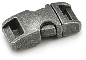 Ganzoo Klickverschluss aus Metall im 10er Set, 3/8'' Klippverschluss/Steckschließer/Steckverschluss für Paracord-Armbänder, Hunde-Halsbänder, Rucksack, Farbe: stone