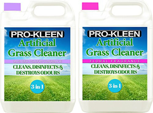 Pro-Kleen Artificial Grass Cleaner - Perfect for Homes with Dogs - Super Concentrate - (Double Pack: Lavender & Floral Fragrance)
