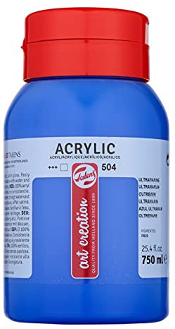 Talens Art Creation Acrylique 750 ML Toile, 1 unités, Bleu Outremer, 9 x 9 x 16.5 cm