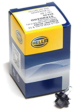 HELLA 8GA 007 997-121 Bulb - Socket Bulb - Standard - 12V - 1,2W - Socket Type: BX8.4d - Box - Quantity: 10