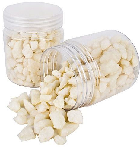 Dadeldo Steine Deko Granulat grob 300g Weiss Streudeko Rocks Nuggets (Creme)