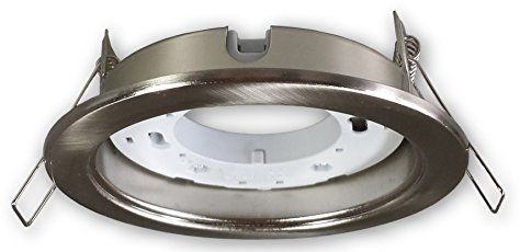 LICHT DISCOUNT Einbaustrahler GX53 230 V alu gebürstet Edelstahl Optik Einbauleuchte Gehäuse Spot Strahler für GX53 LED Leuchtmittel Deckeneinbaustrahler Deckeneinbauspot Einbauspot
