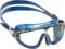 CRESSI Skylight Goggles Blue Metal - Lunettes de Natation Snorkeling et Piscine pour Adultes, Vue à 180° Antibuée, 100 % Anti UV, Métal Bleu - Lentille Claire, Taille Unique