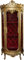 Casa Padrino Barock Vitrine Gold/Bordeaux H 205 cm, B 86 cm - Vitrinenschrank - Wohnzimmerschrank Glasvitrine - Antik Look