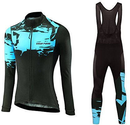 UGLY FROG Damen Fahrradbekleidung Set Lang Winter Radjacke und Fahrradhosen