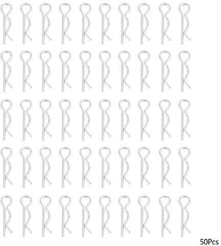 50pcs 18mm R Type Goupille À Goupille Clips Zingué Clips de Retenue Pinces À Ressort Épingle À Cheveux Galvanisé de fer pour Sécuriser Clé De Maintien Broches Bright Matériel zingué