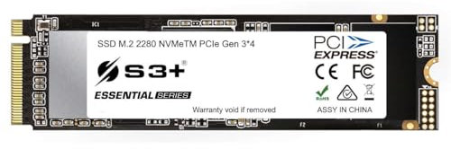 S3+ S3SSDD480 disque SSD M.2 480 Go PCI Express 3.0 TLC NVMe - Disques SSD (480 Go, M.2)