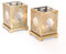 Casa Moro Windlichter Mahir 2er Set Teelichthalter Teelichter in Gold aus Glas & Metall Höhe 12 cm Ø 9,5 cm, drinnen & draußen | Weihnachten Tisch-Deko | WDL1002