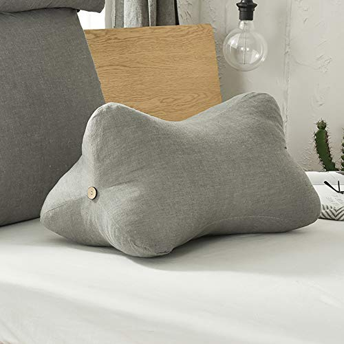 ZXCVB Gewaschene Baumwolle Knochen Lendenkissen Bett Kissen Sofa Rückenkissen Schwangere Frauen Lendenkissen Heben Beinkissen,Gray