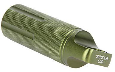 BE-TOOL Wasserdichte Flasche, 1 EDC-Behälter komplett aus Metall, Survival-Werkzeug für U-Disk, Angelausrüstung, Grün Silber (runder Kopf)