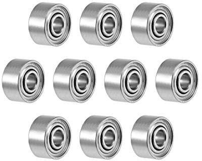 sourcing map 10 Stück Kugellager Rillenkugellager 681XZZ 1,5mm Innendurchm 4mm Außendurchm 2mm Bohrung Doppelt Geschirmt Chromstahl Z2 für Skateboard 3D Drucker Roller Inline Skates