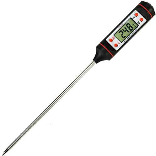 Termómetro de cocina, termómetro de carne, sonda de lectura instantánea con botón ° C / ° F – Grill, BBQ, bistec, caramelo, leche, agua o repostería Energy01