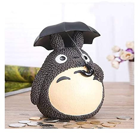 Sparschwein Harz Spardosen Totoro Figuren Kinder Münze Geldbank Japanischer Stil Münzgelddose Münzdose für Jungen Mädchen (Size : L)