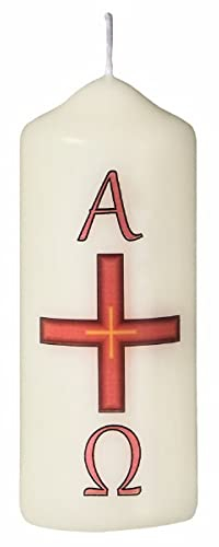 Wiedemann Osterkerze Kreuz mit A & O, 100 x Ø 40 mm