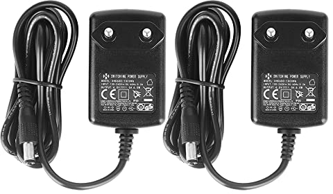 Security-01 Lot de 2 adaptateurs d'alimentation CC 6 V 1 A 1000 mA Fiche 5,5 mm x 2,1 mm