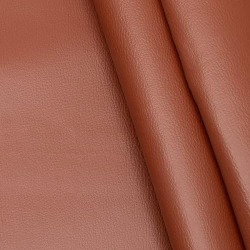 Stoffkontor Polster PVC Kunstleder, Polsterstoff in Rindsleder Optik, Möbelstoff Meterware - Kupfer-Braun - für sämtliche Polsterarbeiten, Automobil, Boote, Dekorationen UVM.