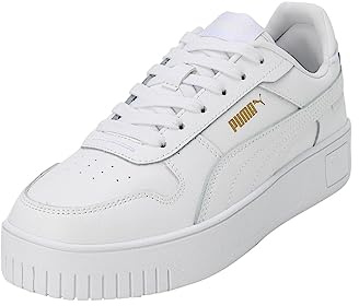 PUMA Carina Street, Scarpe da Ginnastica Donna, White White Gold, 35.5 EU