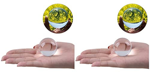 Garneck 2stücke Kristallball Fotografie Transparente -sphäre Für Feng Shui Und Meditation Als Dekorativer Tischaufsatz Und Fotografie-Accessoire