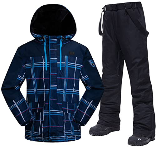 Thermo Winter Skianzug Herren Damen Skifahren und Snowboarden Jacke Hose Outdoor Schneemantel 02 XXXL