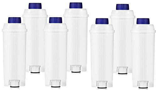 Paquete de 7 filtros de agua para máquina de café DLSC002, apto para ECAM, EC680, EC800