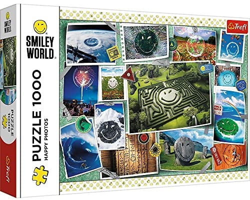 Trefl - Smiley World, Fröhliche Bilder - Puzzle 1000 Elemente - Collage, Lächeln, Fröhliche Bilder, DIY-Puzzle, kreative Unterhaltung, Spaß, Klassische Puzzles für Erwachsene und Kinder ab 12