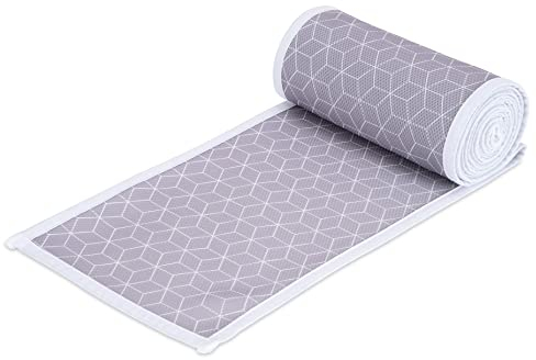FabiMax Umrandung aus Netzstoff für Laufgitter 100x100 cm, graue Würfel