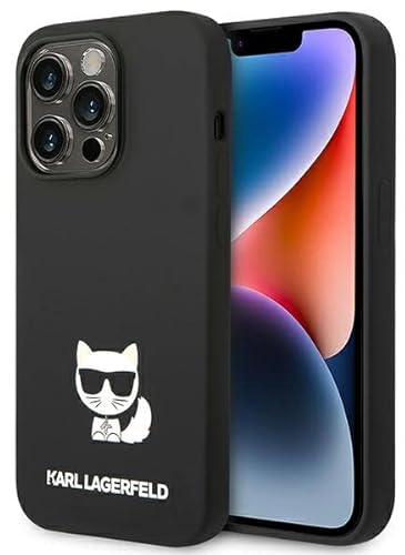 KARL LAGERFELD KLHCP14LSLCTBK Hard Case für iPhone 14 Pro 6,1 Zoll schwarz Sili