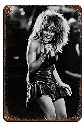 Tina Turner Cover Poster (5) Retro Poster Metall Blechschild Chic Art Retro Eisen Malerei Bar Menschen Höhle Cafe Familie Garage Poster Wanddekoration 20 x 30 cm