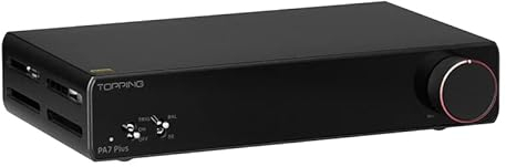 Toping PA7 Fully Balanced Leistungsverstärker, 210 W x 210 W Klasse D Verstärker, Eingänge XLR/RCA/TRS Home Desktop Audio Amps (Schwarz, PA7 Version)