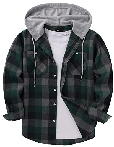 SwissWell Chemise en Flanelle Homme Chemise à Carreaux Manches Longues Chemise de Bûcheron Casual Button Down Chemise Regular Fit (1480-Jaune&Marine XL)