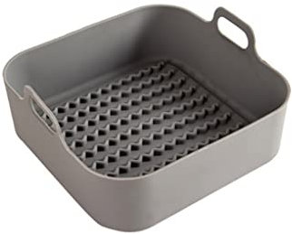 Silicone Pot Multifunctional Heating Baking Tray Barbecue Pad Stick Air Fryer Liners for Bread Chicken Pizza Cooking Gray/L