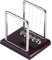 Newton Pendule Balance Balles d'équilibre en acier Balançoire magnétique avec base en plastique, boules pendulaires classiques avec 5 boules pour bureau, gadgets décoration, argent
