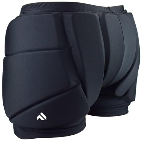 AUDIFU Kids Butt Pad Shorts zum Skaten, Snowboarden, Ski, Hüftschützende, gepolsterte Shorts für Jugendliche (X-Large)