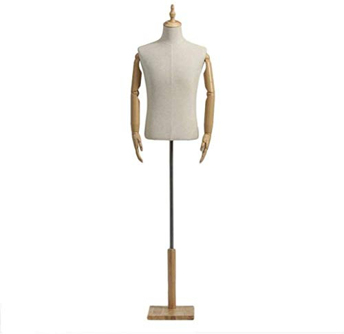 ZERAPH Professionelle Schaufensterpuppe, männliches Modell, Schneiderpuppe, Kleidermodelle, Holzkopf, Rumpf, Showkleidung