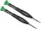 CoCud Tiny Tri-Point Screwdriver, 0.6mm Size 109mm Length, Steel Y-Head Screw Driver with Swivel Lid Non-Slip Grip - (Applications: for Eyeglasses Watches Electronics Computer), 2pieces