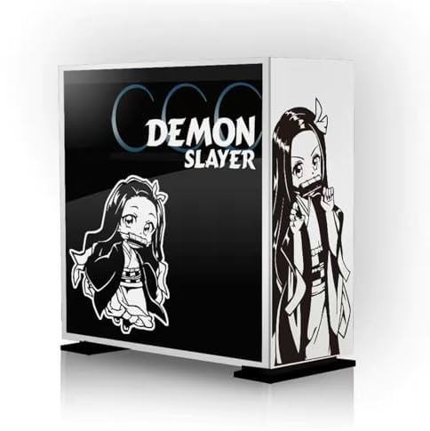 Kamado Tanjiro Anime Stickers for PC Case,Kamado Nezuko/Agatsuma Zen'itsu Classic Cartoon Decor Decals Sticker for Computer