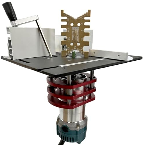 Router Lift Kit Router Router Router Sistema Sistema de Router - Elevador de Aluminio con Placa Superior | Placa superior de Aluminio Router Elevador de Carpintería Mesa de Carpintería Sistema de