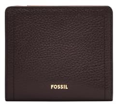 Fossil Logan, Portefeuille bi-Pliable pour Femme, Marron, s