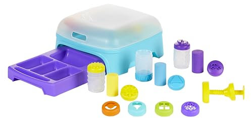 Wonder Factory Never Dry Dough Creation Station - Enthält 8 Tuben mit 59 ml Knete, Bunte Modelliermasse, Trocknet Nicht Aus, Glutenfrei und Angenehm Riechend, Kreatives Spielzeug für Kinder