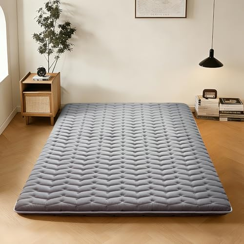 Premium Foam Japanese Futon Floor Mattress Twin Size 39x 80,100% High Density Foam Comfortable Floor Mattress,3.2 Thicken Foldable Sleeping Pad,Dormitory Tatami Mat,for Adult and Kids (Gray)