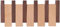 Klavier-Garderobe, Massivholz-Klavierschlüssel-Garderobe, wandmontierte Garderobe mit 4/6/8 herunterklappbaren Haken, Buche und Schwarznussbaum, für Eingangsbereich, Wohnzimmer,4 Hooks
